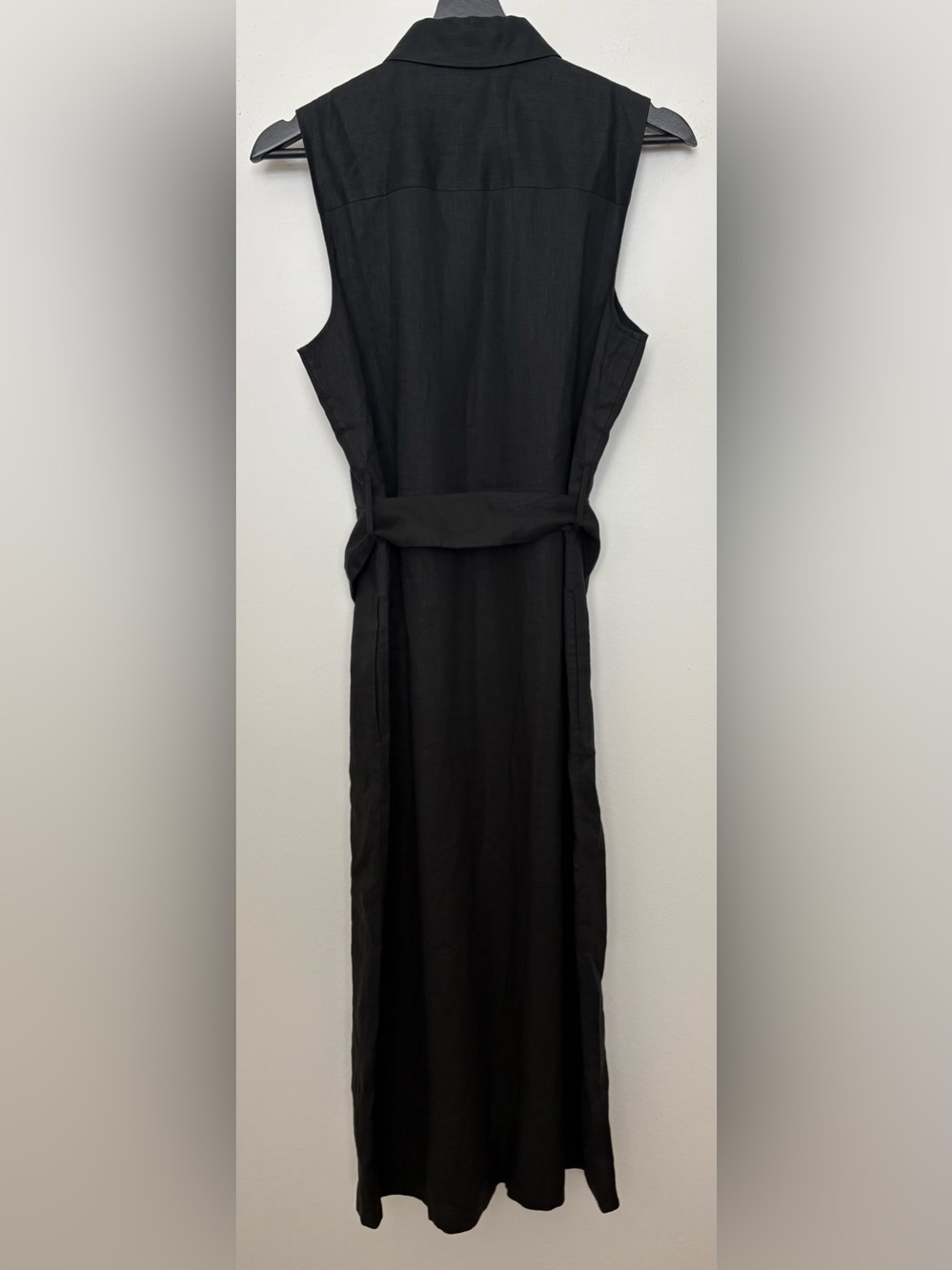 Equipment True Black Bellette 💯% Silk Button Front Dress With Belt Size S Sku#73 - Picture 7 of 11